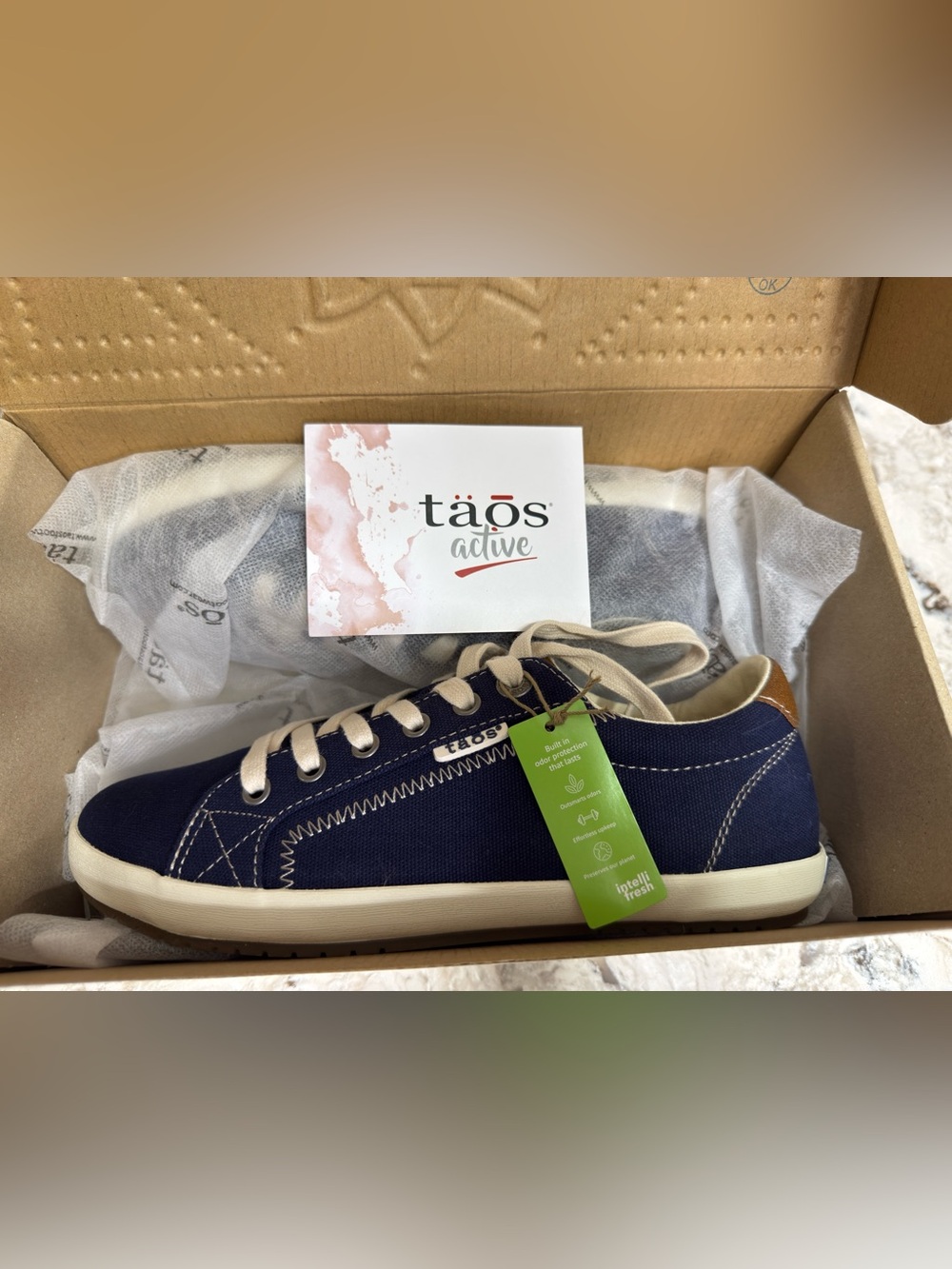 Taos Footwear Brown and Cream Textured Rubber Sole